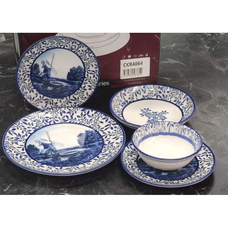Porselen desenli lüks yemek takımı 24 parça set 4064 Porselen desenli lüks yemek takımı 24 parça set 4064