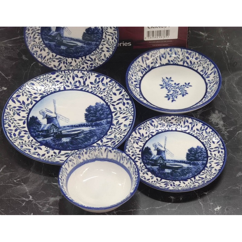 Porselen desenli lüks yemek takımı 24 parça set 4064 Porselen desenli lüks yemek takımı 24 parça set 4064