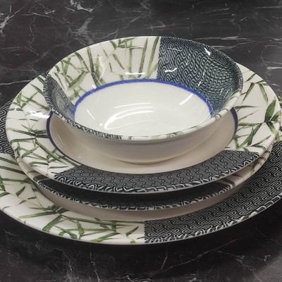 Porselen desenli lüks yemek takımı 24 parça set 4159