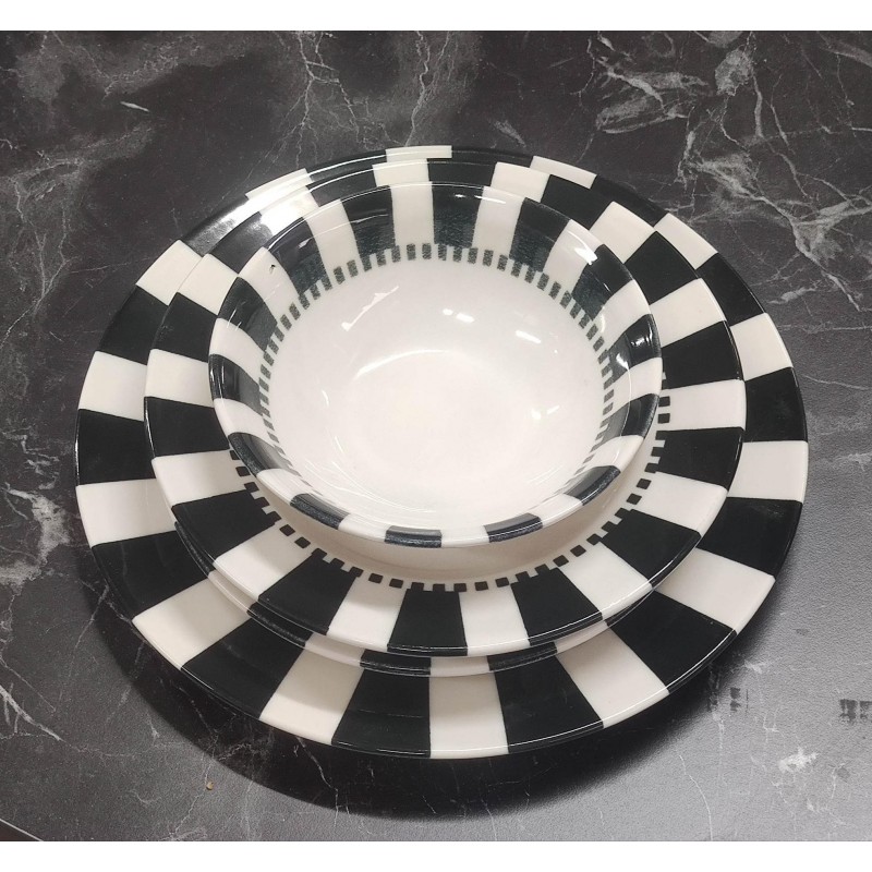 Porselen desenli lüks yemek takımı 24 parça set 4161