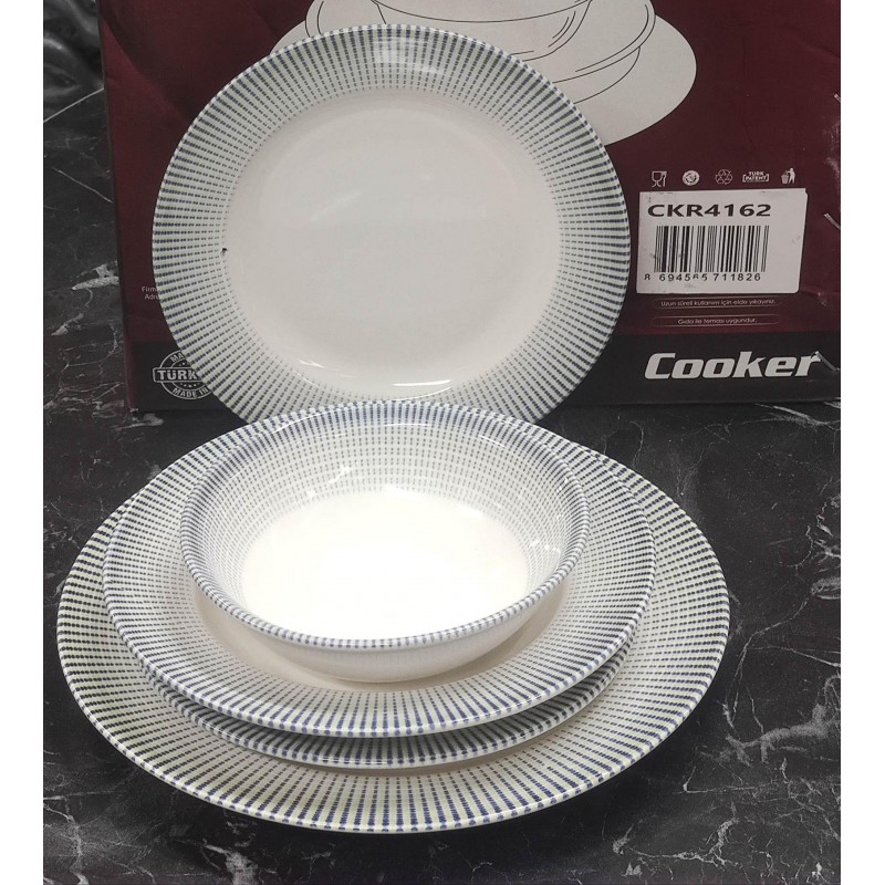 Porselen desenli lüks yemek takımı 24 parça set 4162 Porselen desenli lüks yemek takımı 24 parça set 4162