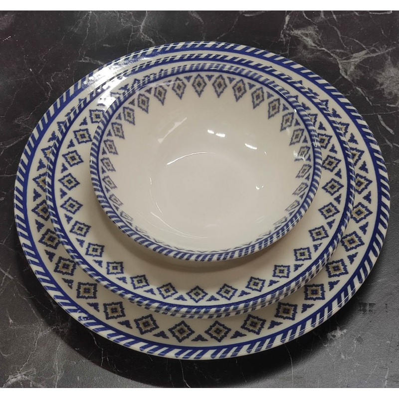 Porselen desenli lüks yemek takımı 24 parça set 4164