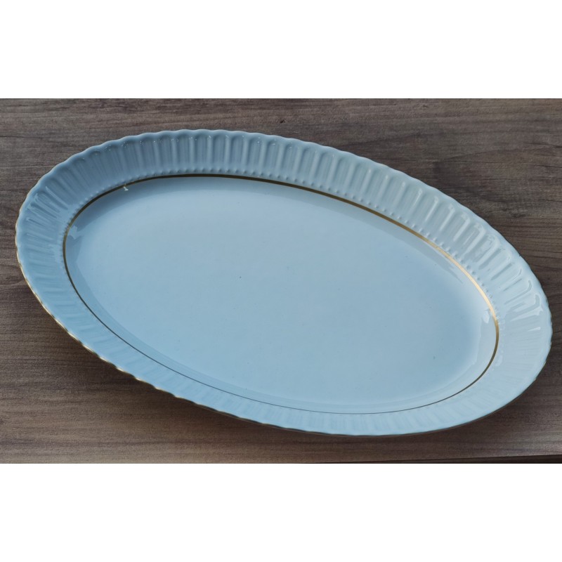 kütahya salata kayık tabağı altın yaldızlı mini