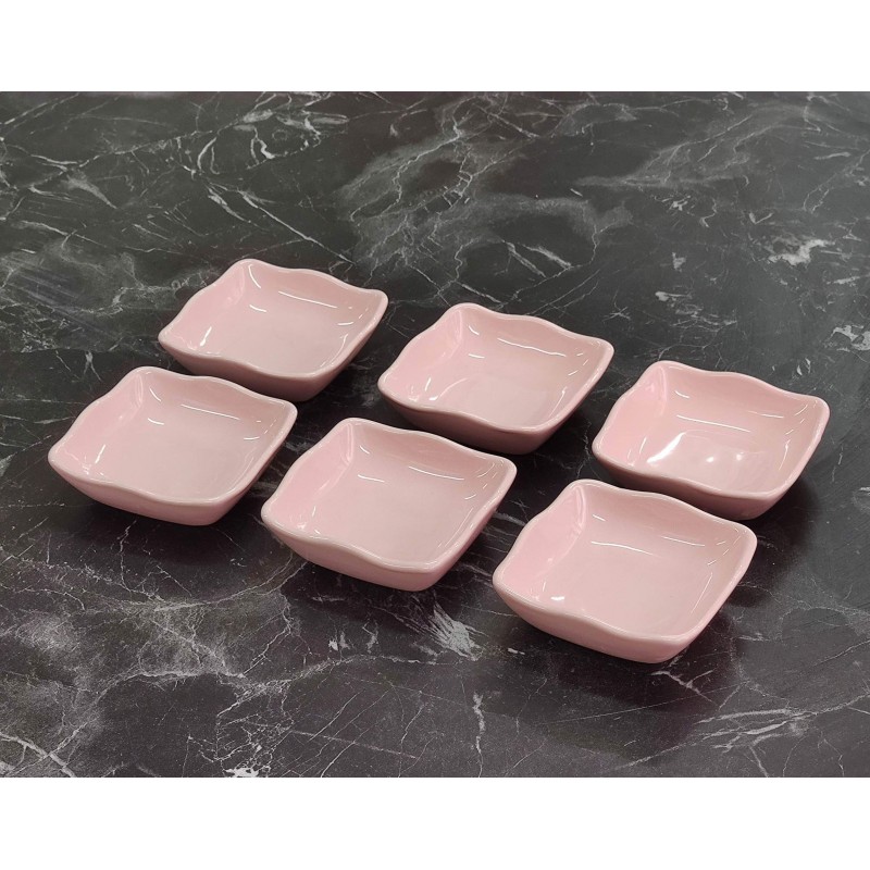 çerezlik pembe keramika 6lı