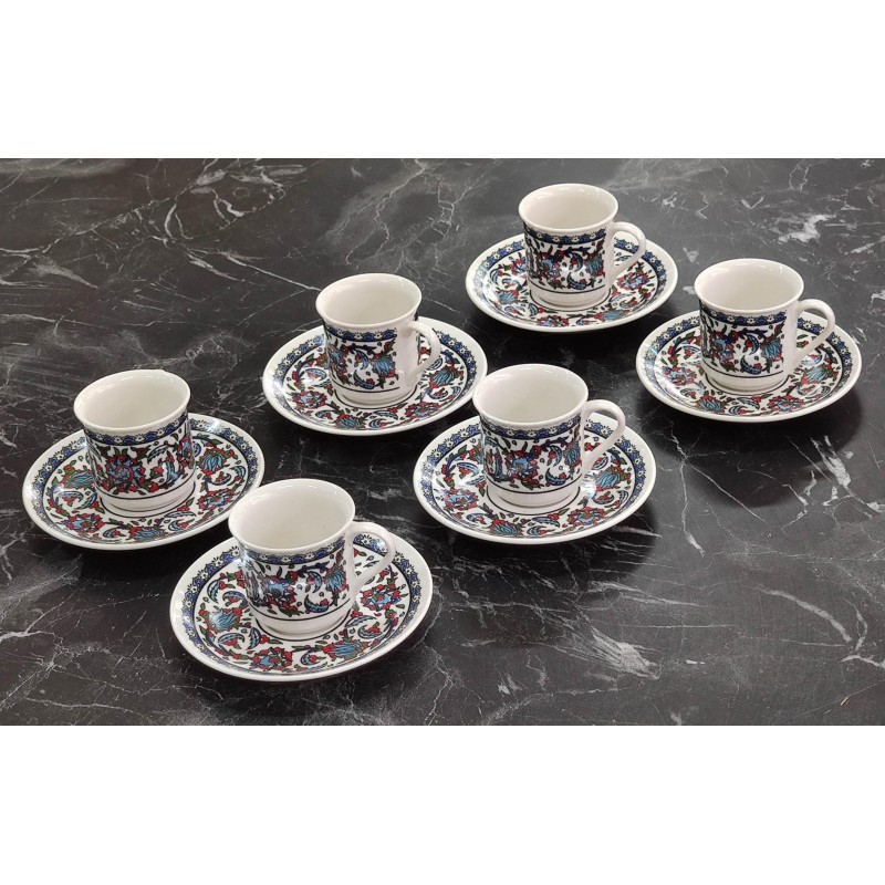 Porselen Kahve Takımı Topkapı 12 Parça