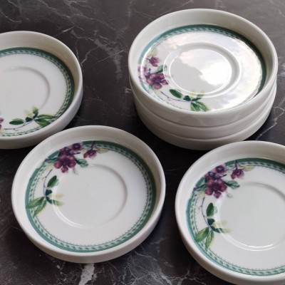 porselen çerezlik çay tabağı tatlı tabağı 6lı desenli