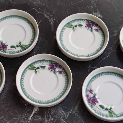 porselen çerezlik çay tabağı tatlı tabağı 6lı desenli