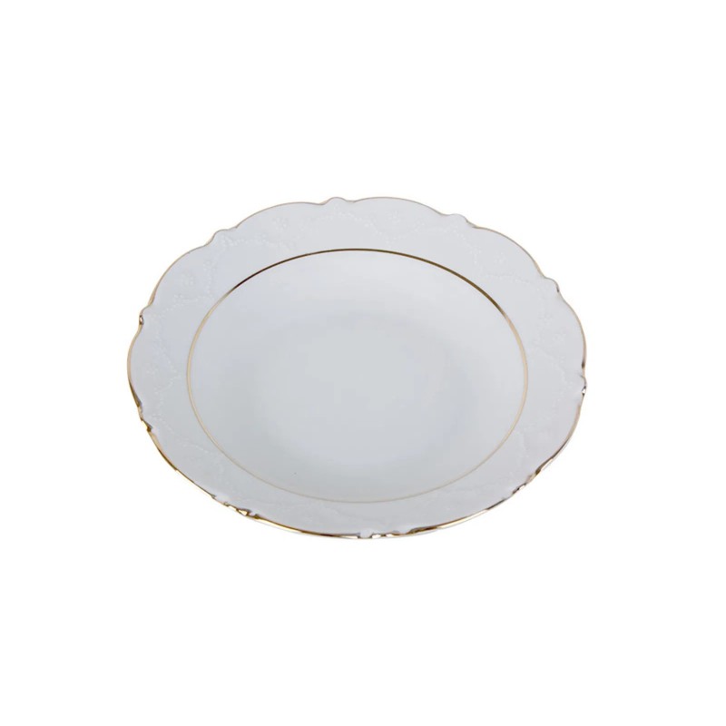 Porland Queen Altın Yaldız yemek tabağı19cm 6lı