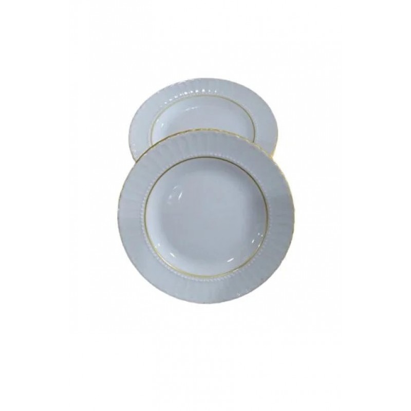 Kütahya Porselen Sedef Yaldızlı Yemek Tabağı 21 cm 12li Kütahya Porselen Sedef Yaldızlı Yemek Tabağı 21 cm 12li