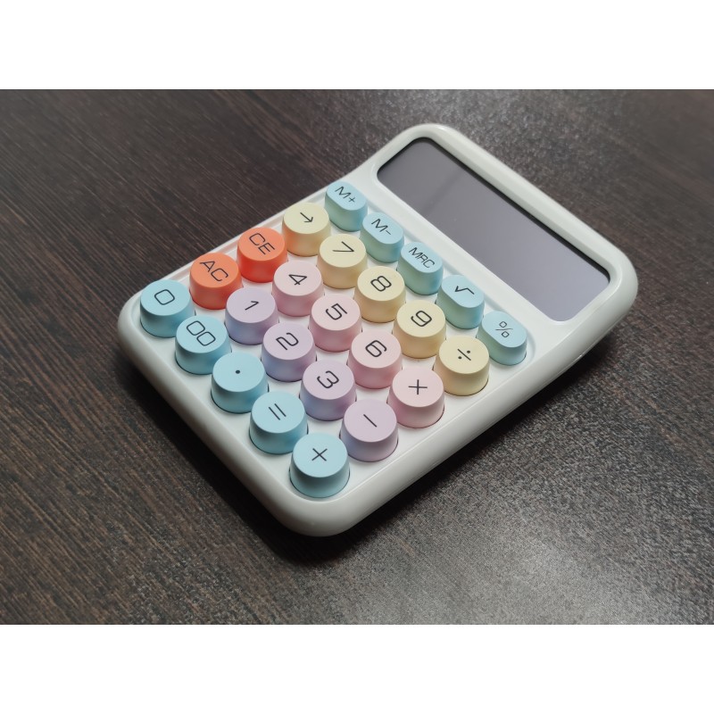 Hesap Makinesi 12 Haneli Yuvarlak Tuşlu Şirin Pinterest beyaz