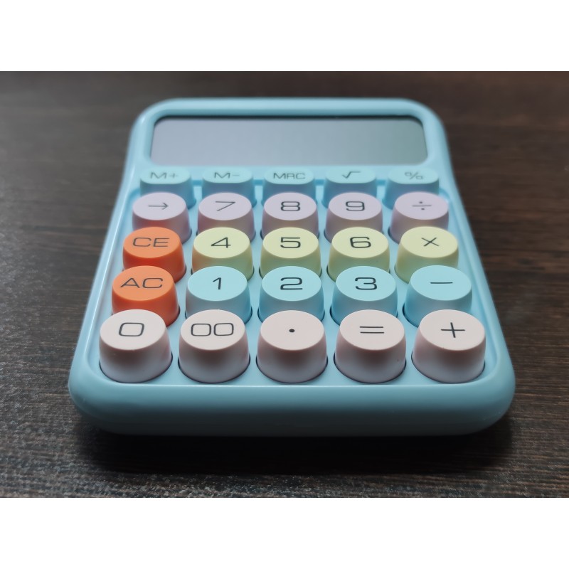 Hesap Makinesi 12 Haneli Yuvarlak Tuşlu Şirin Pinterest mavi