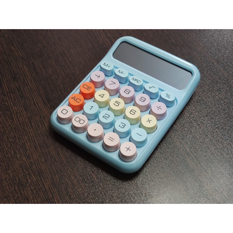 Hesap Makinesi 12 Haneli Yuvarlak Tuşlu Şirin Pinterest mavi