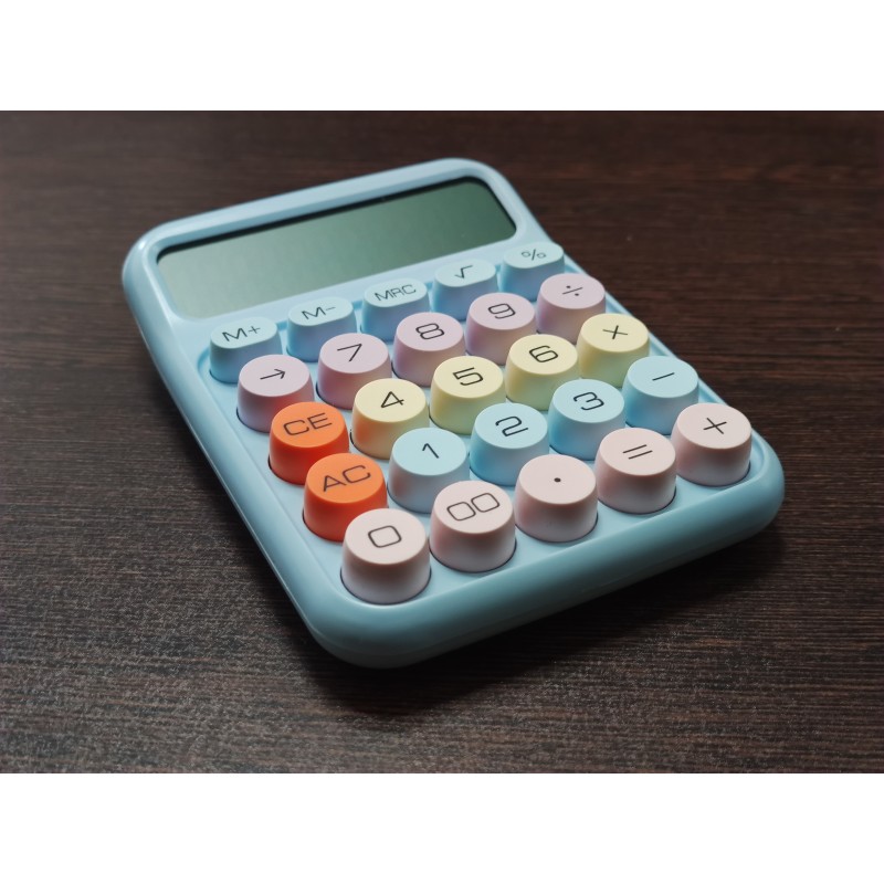 Hesap Makinesi 12 Haneli Yuvarlak Tuşlu Şirin Pinterest mavi