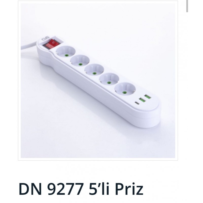 CVS Dn 9277 Akım Korumalı 5li priz