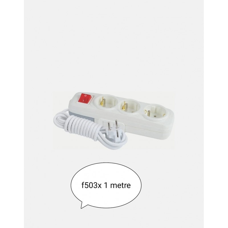 Fiş Priz 1 Metre 3lü Anahtarlı Grup Priz F503X