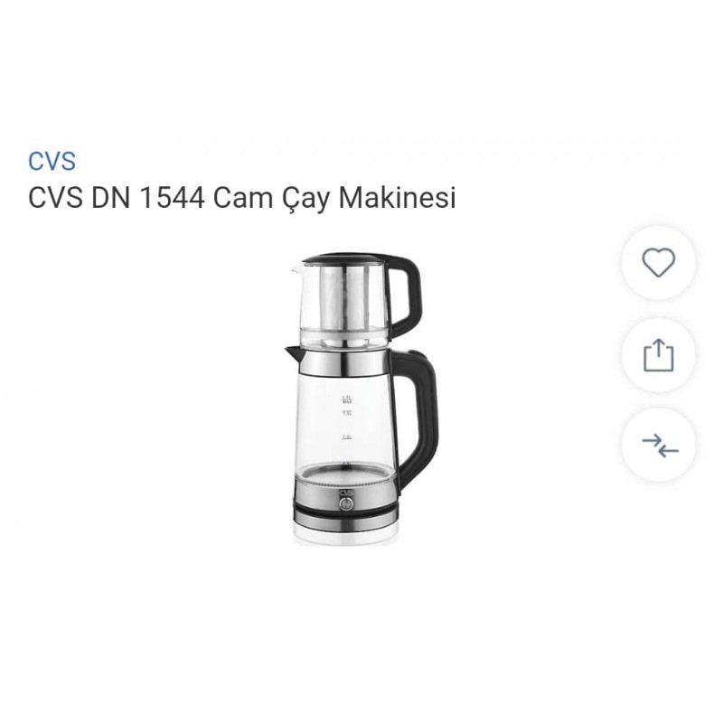 Cvs Dn 1544 Electric Tea Maker Elektrikli cay Makinesi Cvs Dn 1544 Electric Tea Maker Elektrikli cay Makinesi