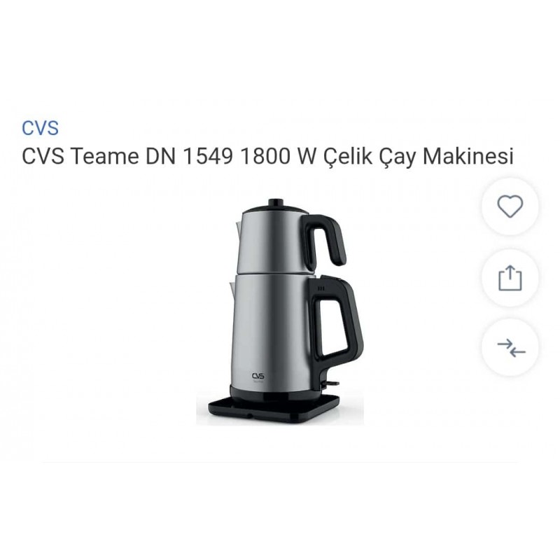 Cvs Dn 1549 Teame Inox celik Elektrikli cay Makinesi Cvs Dn 1549 Teame Inox celik Elektrikli cay Makinesi
