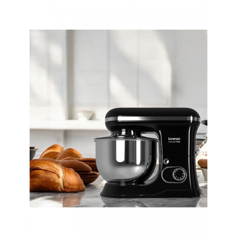 Lorenzo Master Pro Stand Mixer Hamur Yoğurma Makinesi 1500 W siyah