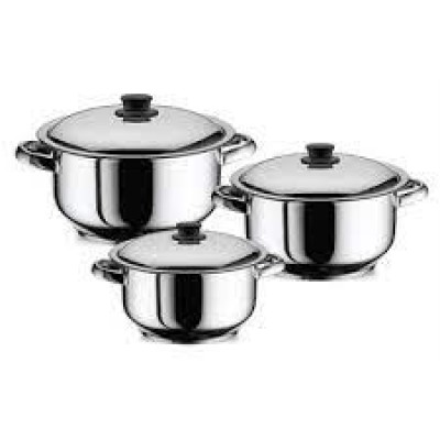 Arian 6 Parça 20-22-24 Cm Çelik Tencere Seti Arian 6 Parça 20-22-24 Cm Çelik Tencere Seti