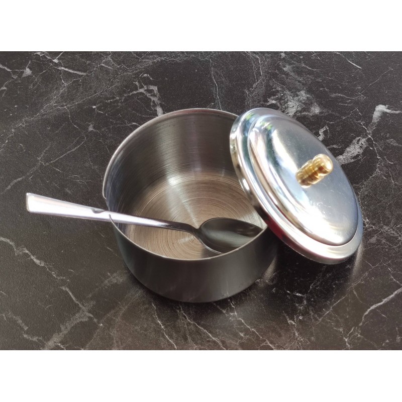 Kafe restaurant çelik baharatlık kapaklı kaşıklı