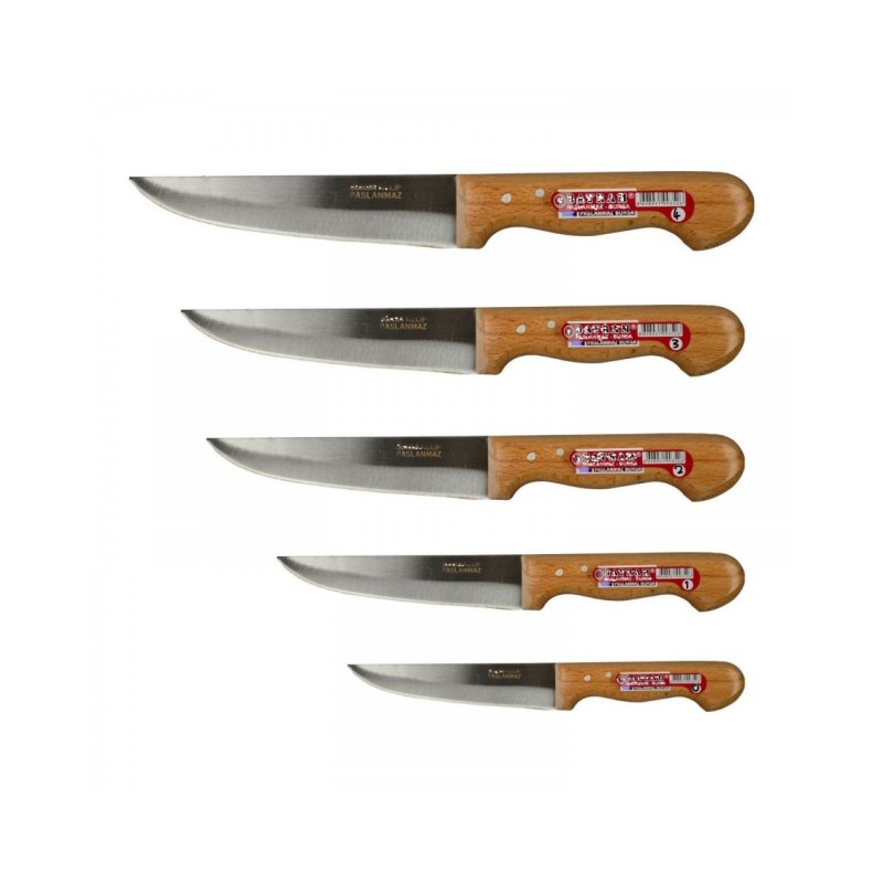 ahşap saplı düşük kalite bıçak 21cm