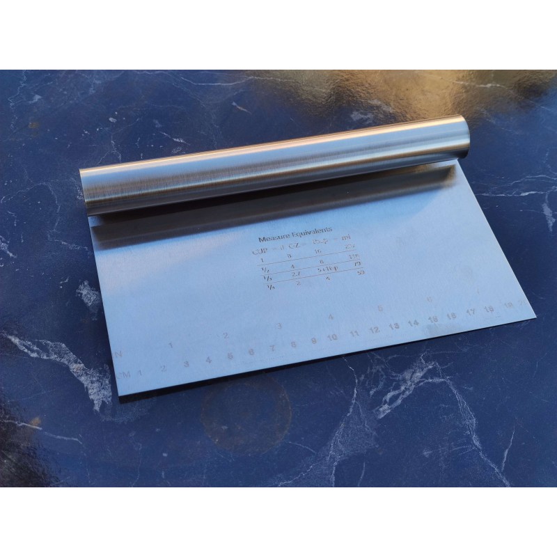 Ölçü İşaretleriyle Paslanmaz Çelik-Hamur Kazıyıcı