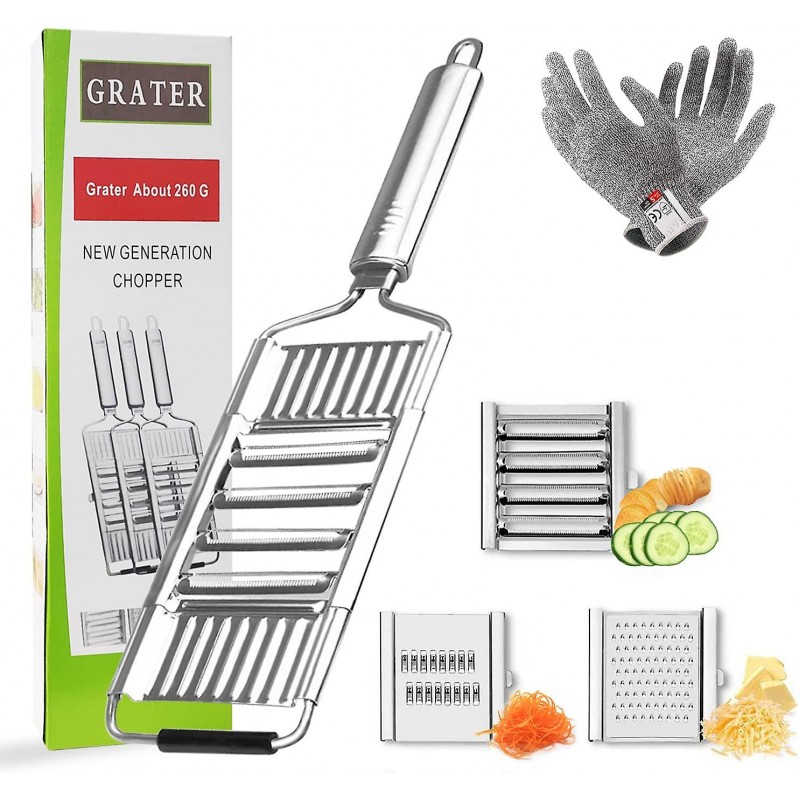 Soyacak Çok Amaçlı Sebze Dilimleyici  Peynir Rendesi ve Sebze Doğrayıcı Soyucu Ayarlanabilir Bıçaklı