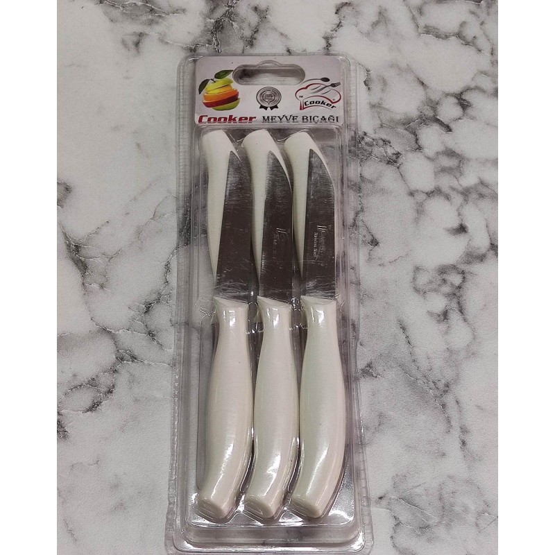 meyve bıçağı 6lı cooker beyaz
