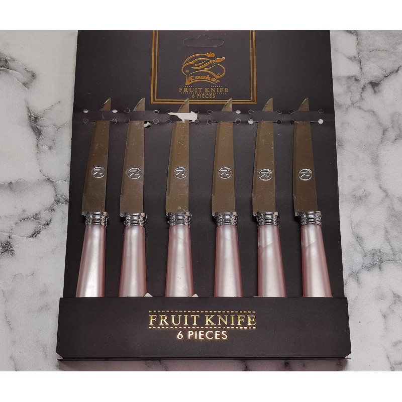 meyve bıçağı 6lı cooker pembe lüx