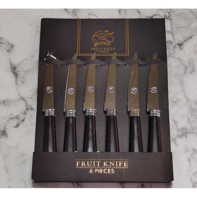meyve bıçağı 6lı cooker siyah lüx