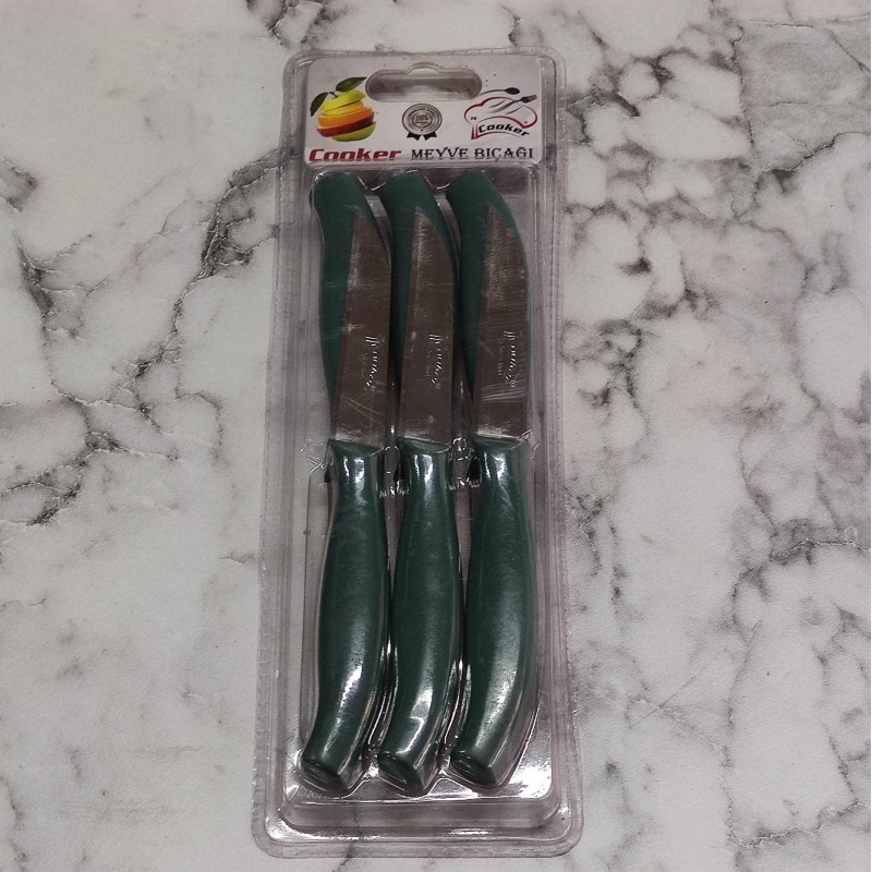 meyve bıçağı 6lı cooker yeşil