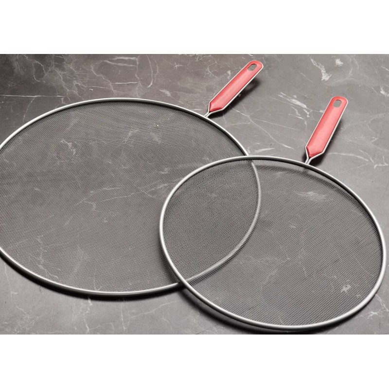 Yağ sıçratmaz tel süzgeç 33cm 25cm 2li set