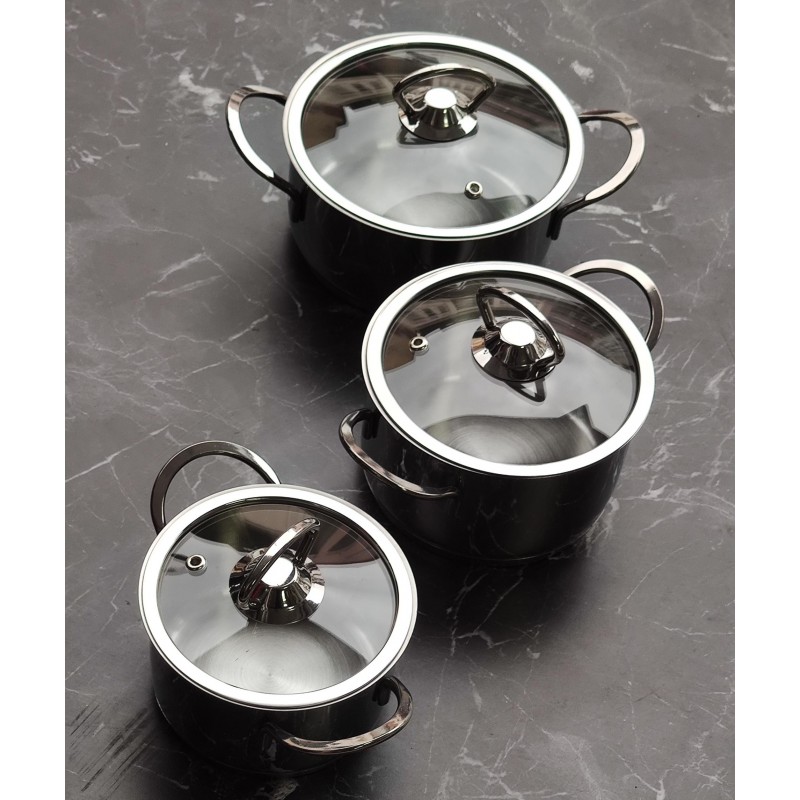 Çelik Minik Tencere 3lü Set 12 cm 14 cm 16 cm