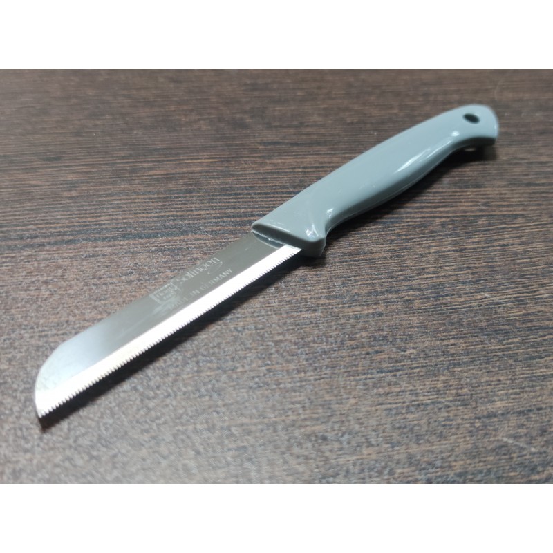 Solingen Tırtıklı Meyve Sebze Bıçağı Çok Keskin gri