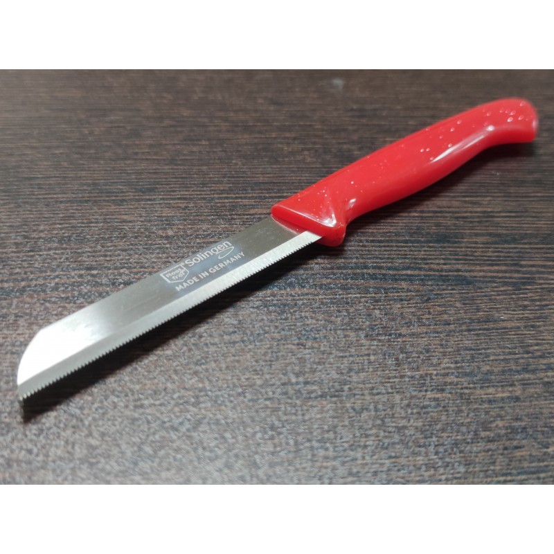 Solingen Tırtıklı Meyve Sebze Bıçağı Çok Keskin kırmızı