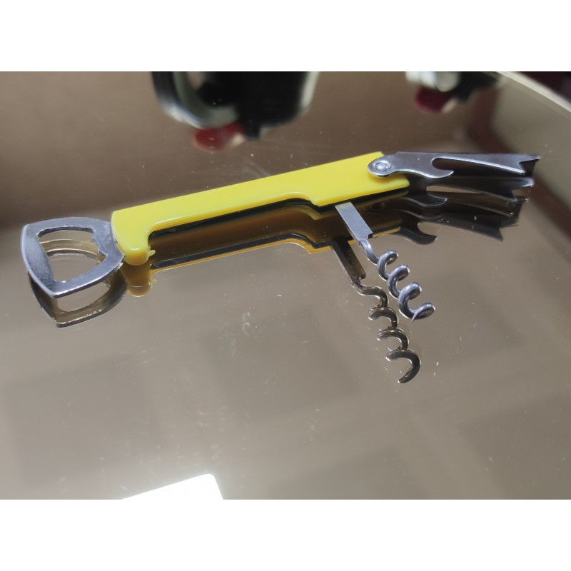 Tirbuşon açacak teneke açmalı sarı