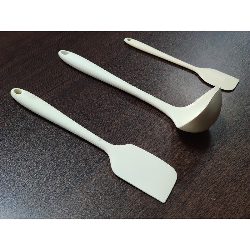 Cooker Silikon Kepçe seti beyaz Cooker Silikon Kepçe seti beyaz