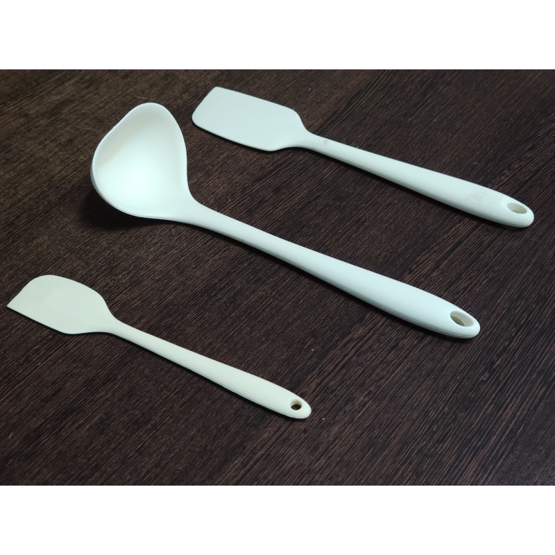 Cooker Silikon Kepçe seti beyaz Cooker Silikon Kepçe seti beyaz