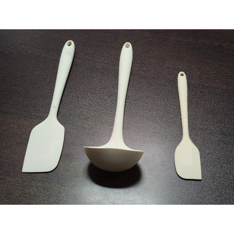Cooker Silikon Kepçe seti beyaz Cooker Silikon Kepçe seti beyaz