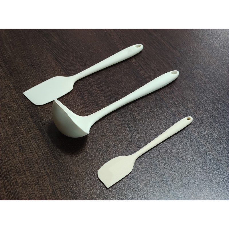 Cooker Silikon Kepçe seti beyaz Cooker Silikon Kepçe seti beyaz