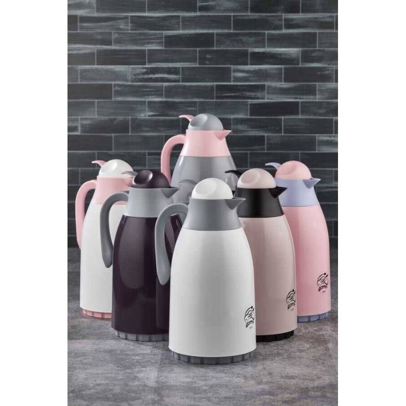 Cooker 1.3 Litre Cam İç Hazneli Renkli Termos mavi