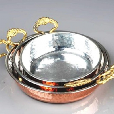 Bakır sahan 3lü 14-16-18cm