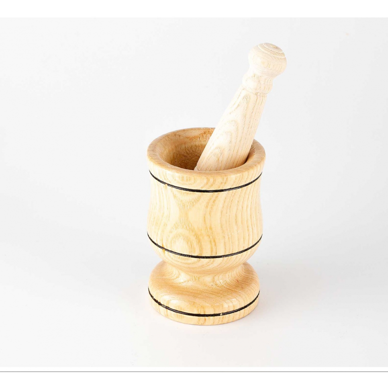 ağaç havan sarımsak ezici orta  boy