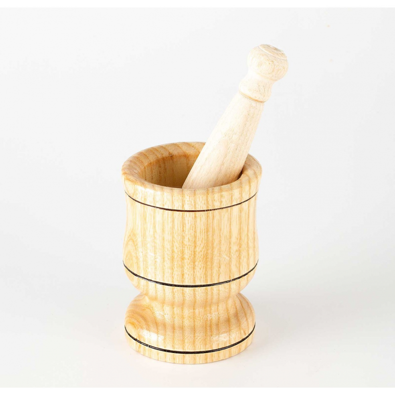 ağaç havan sarımsak ezici orta  boy