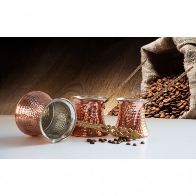 Bakır Cezve 3 Lü Set Bakır Cezve 3 Lü Set