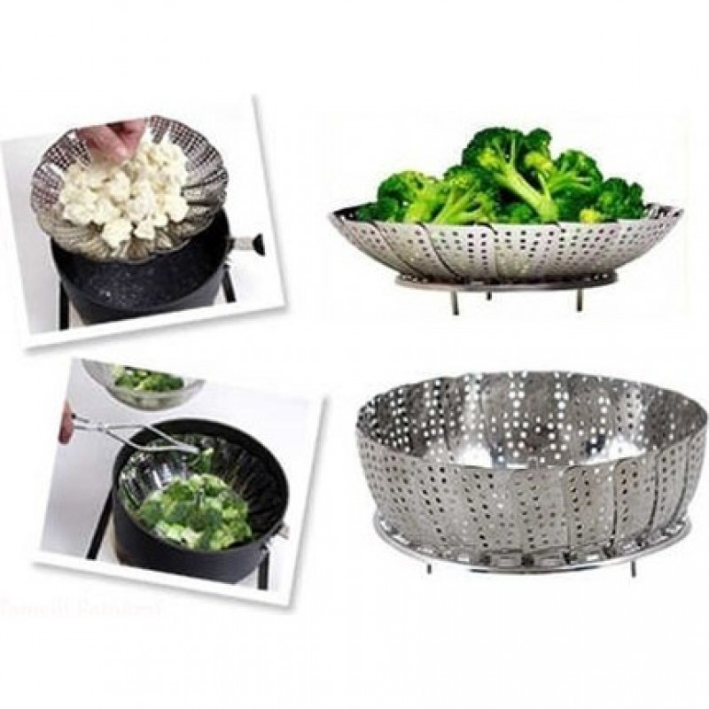 Haşlama Aparatı Buharda Sebze Pişirme Sepeti 