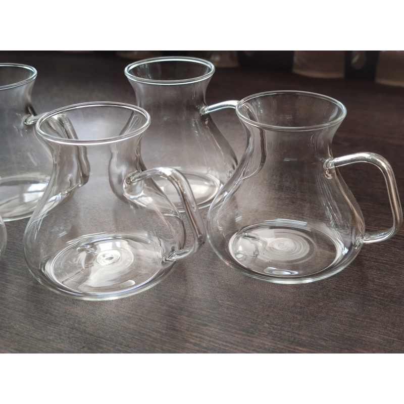 süper ince cam kulplu bardak tombilik 6lı