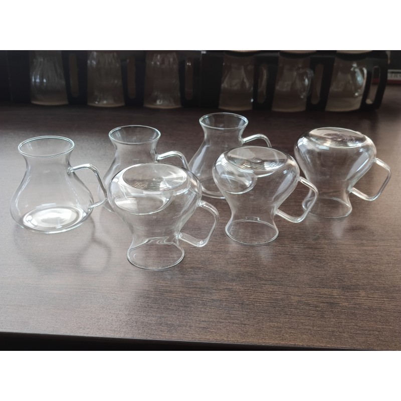 süper ince cam kulplu bardak tombilik 6lı