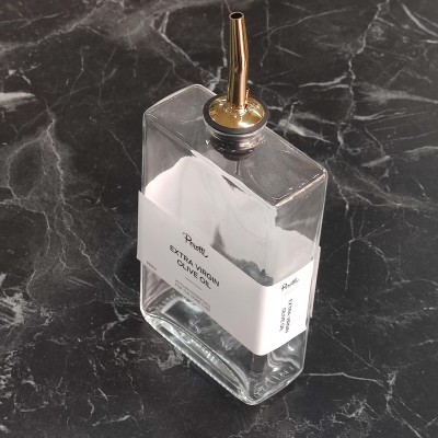 Cam Yağlık Sirkelik Damlatmaz Kapaklı 300 ml Dikdörtgen altın Cam Yağlık Sirkelik Damlatmaz Kapaklı 300 ml Dikdörtgen altın