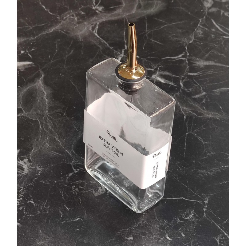 Cam Yağlık Sirkelik Damlatmaz Kapaklı 300 ml Dikdörtgen altın Cam Yağlık Sirkelik Damlatmaz Kapaklı 300 ml Dikdörtgen altın